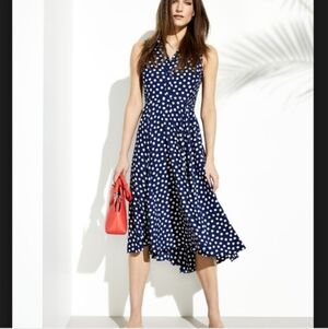 Kate Spade Collared Cloud Dot Mini Dress Blue White Size 0